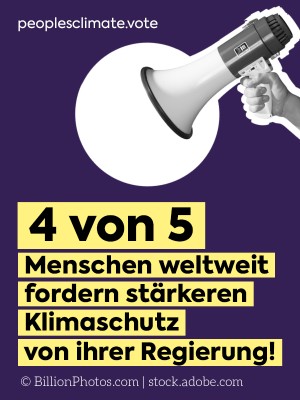 Schaubild 4 von 5 Menschen fordern stärkeren Klimaschutz