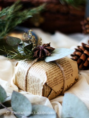 Verpacktes Weihnachtsgeschenk