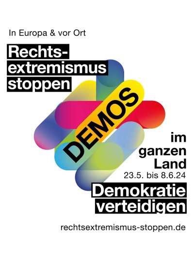 Plakat zu Rechtsextremismus stoppen