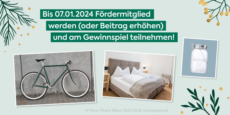 Fördermitglied werden und am Gewinnspiel teilnehmen!