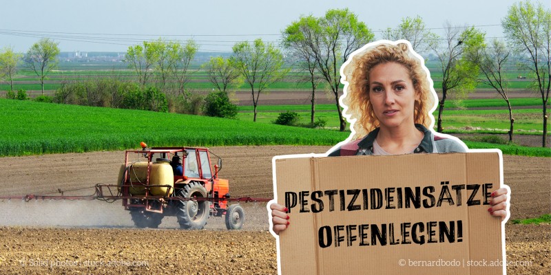 Symbolbild Traktor beim Pestizideinsatz