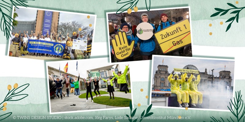 Collage verschiedener Aktionsbilder